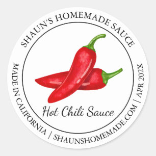 Sauce Chaud Sauce étiquette moderne