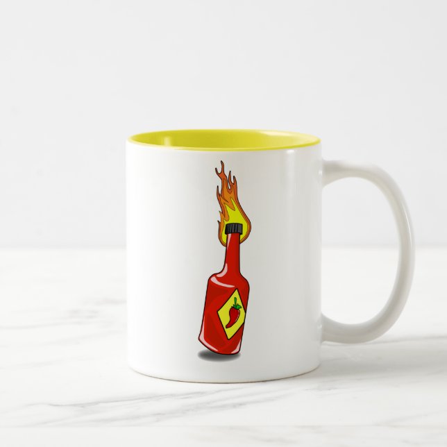 Sauce chaude caricature Mug (Droit)