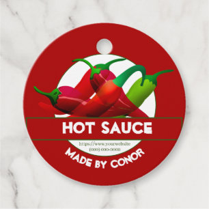 Sauce chaude Chili Peppers Favoriser les étiquette