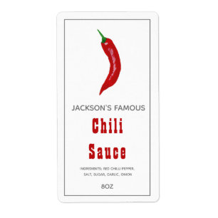 Sauce chaude maison Étiquette de sauce chili