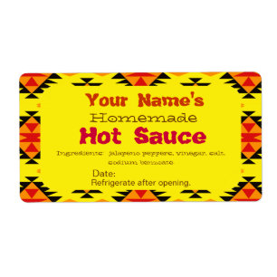 Sauce chaude maison personnalisée Étiquette Art In