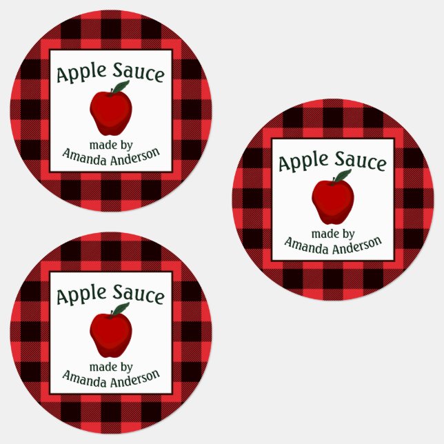 Sauce pomme Canne Conserve Plaid C Étiquette alime (Groupe)