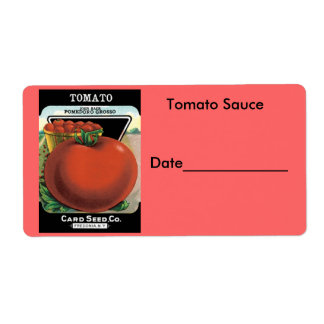 Sauce tomate en canne / Étiquettes de congélation