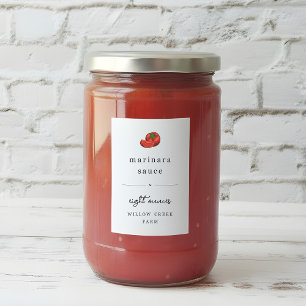 Sauce tomate étanche, Marinara, Étiquette de pâtes
