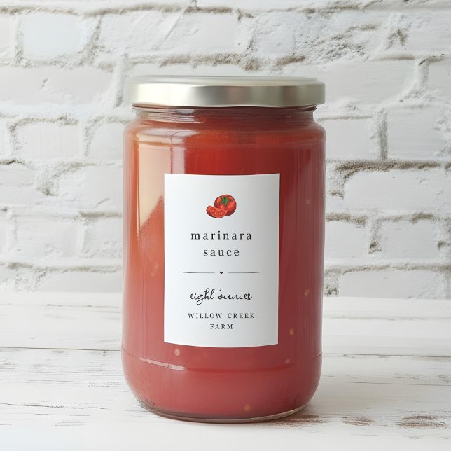 Sauce tomate étanche, Marinara, Étiquette de pâtes (Créateur téléchargé)