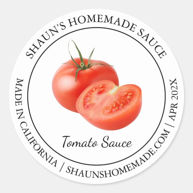 Sauce tomate étiquette moderne (Devant)