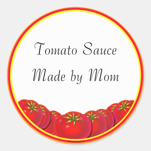Sauce tomate Étiquettes de canne sur mesure (Devant)