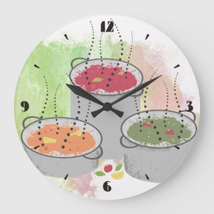 Sauces vapeur à l'eau horloge de la cuisine
