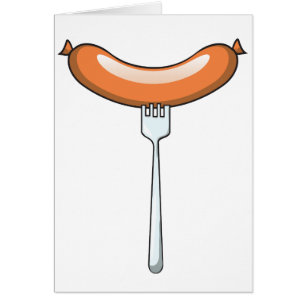 Saucisse sur une fourchette