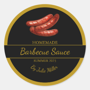 Saucisses maison Étiquette barbecue Sauce barbecue