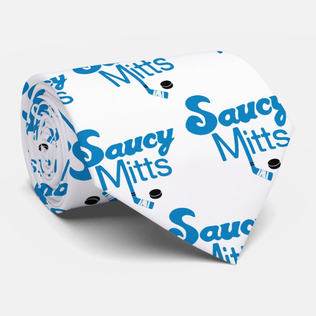 Saucy Mitts Cravate de hockey Turquoise (Roulé)