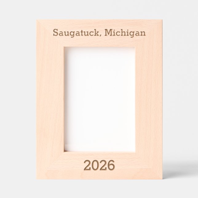 Saugatuck Michigan - Cadre gravé au laser  (Recto)