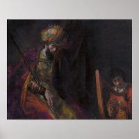 Saul et David (Mauritshuis) par Rembrandt - Poster