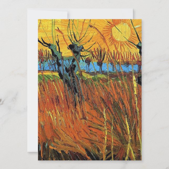 Saules au coucher du soleil par Vincent van Gogh. (Devant)