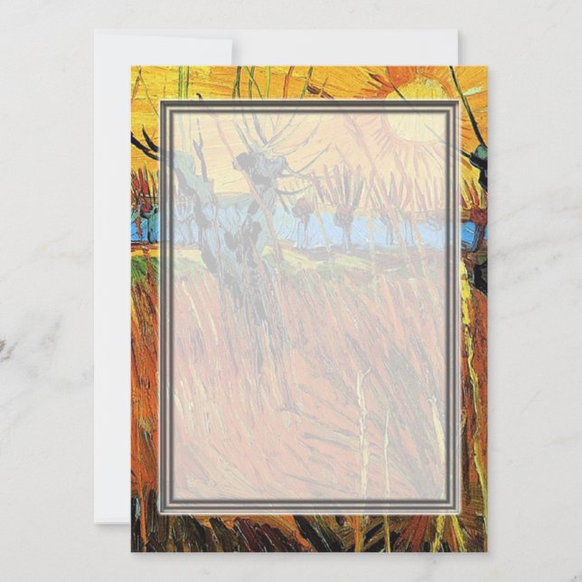 Saules au coucher du soleil par Vincent van Gogh. (Devant)