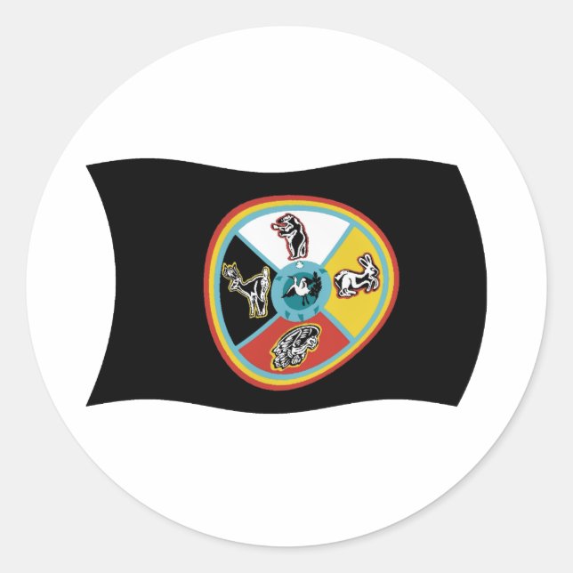 Sault Ste. Sticker à drapeau Marie Tribe (Devant)