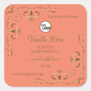 Saumon de produit Étiquette Gold Ornate Corner ave