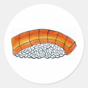 Saumon Nigiri avec Sushi Rice Stickers de nourritu