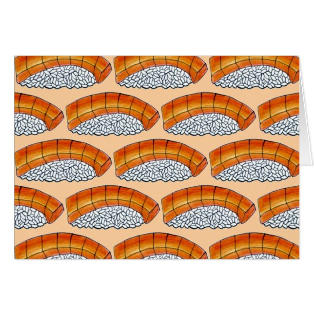 Saumon Nigiri Sushi Riz Poisson Japonais Alimentat (Devant horizontal)