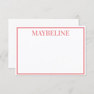 Saumon personnalisé et Cartes pour notes plats bla