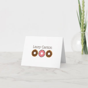 Saupoudrer les donuts Cartes de notes pliées perso
