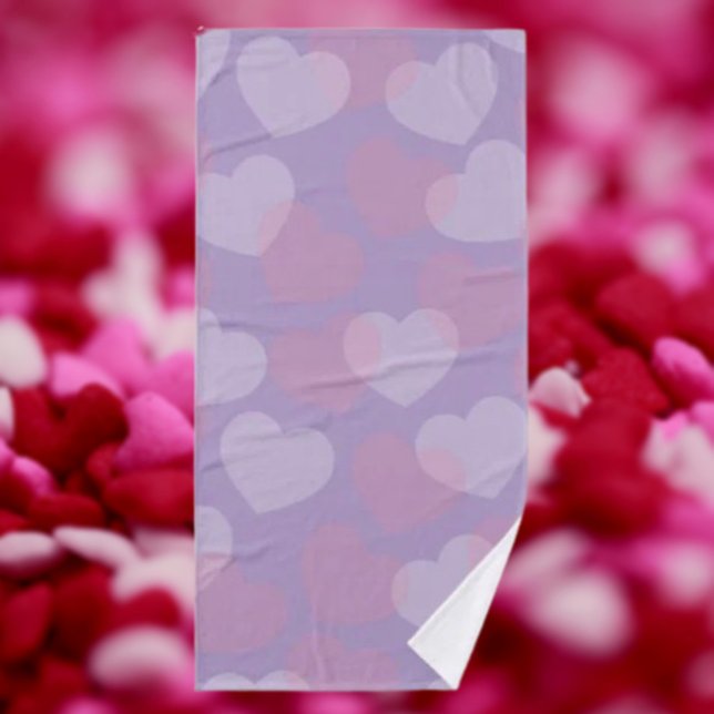 Saupoudrer | Serviette de bain Heart Motif (Créateur téléchargé)