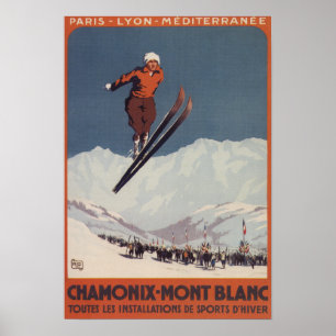 Saut à ski - Affiche de Promo olympique PLM