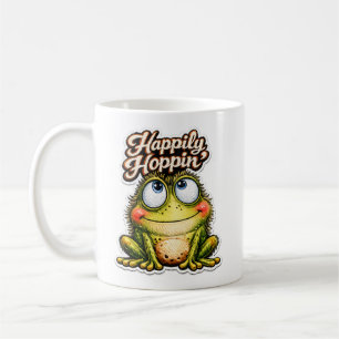 🐸 Sautant avec joie – Mug à café grenouille migno