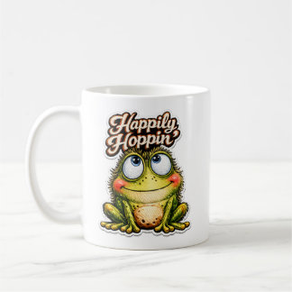 🐸 Sautant avec joie – Mug à café grenouille migno