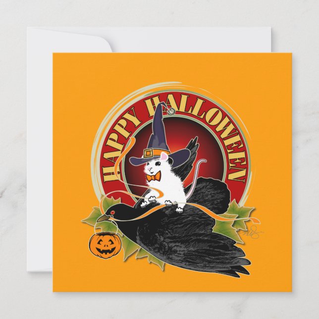 Sauter Dans La Nuit White Souris Halloween (Devant)