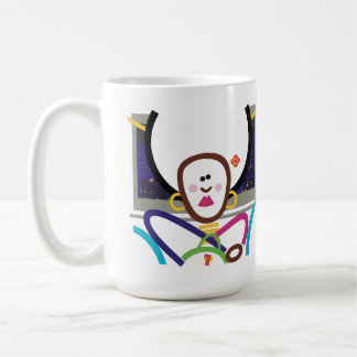 Sauter dans la rue Abstraite Art moderne Retro Mug