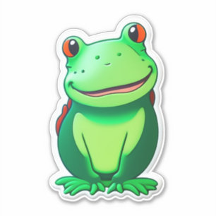 Sauter dans le plaisir avec la grenouille Sticker 