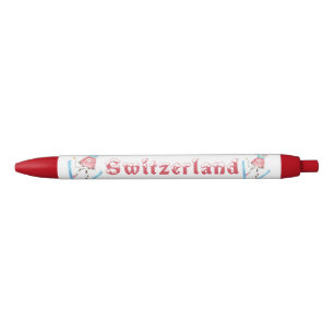 Sauter de ski - stylo de rouge de la Suisse