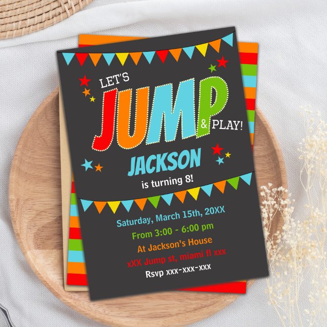 Sauter les invitations d'anniversaire (Jump Birthday Invitations)