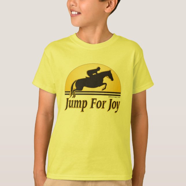 Sautez pour le T-shirt de cavalier d'enfants de (Devant)