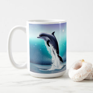 Sauts De Dauphins Dans La Mug Océanique