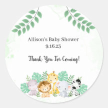 Sauvage un Baby shower classique Sticker rond