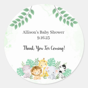 Sauvage un Baby shower classique Sticker rond