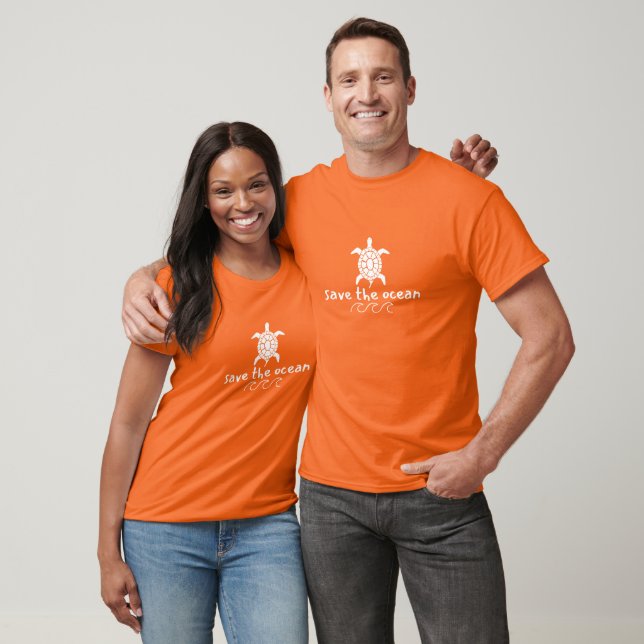 sauve l'océan. la tortue. T-shirt (Unisexe)