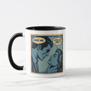 Sauve-moi JPG ou PDF Mug Tech drôle Vintage Bande