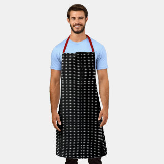 Sauve noir blanc imprimé sur le tablier des chefs