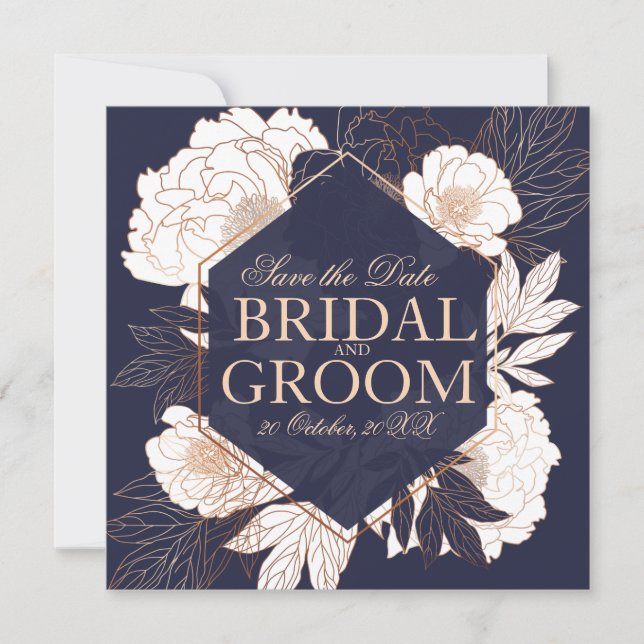 Sauvegarder la carte de date, le bleu de la tourbe (Devant)