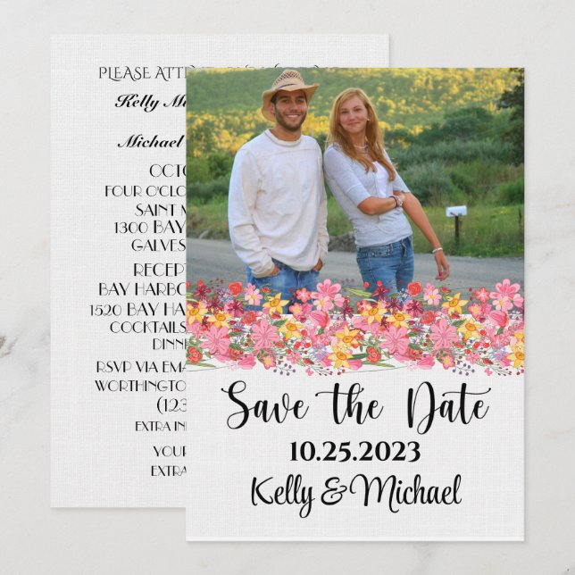 Sauvegarder la date ET Invitation (Devant / Derrière)