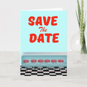 Sauvegarder la date vintage diner américain
