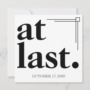 Sauver la date - "At Last"