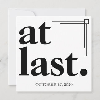 Sauver la date - "At Last"