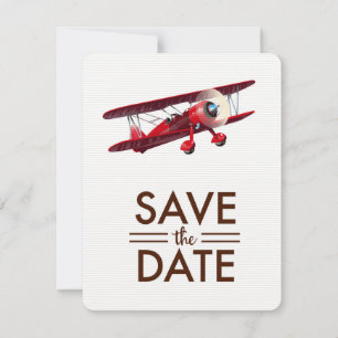 Sauver la date biplan vintage