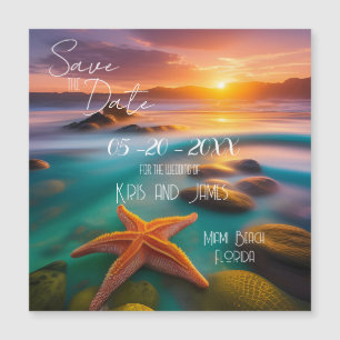 Sauver la Date Magnet Étoile de Mer de Plage