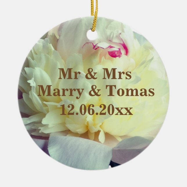 Sauver la date Ornement floral (Devant)