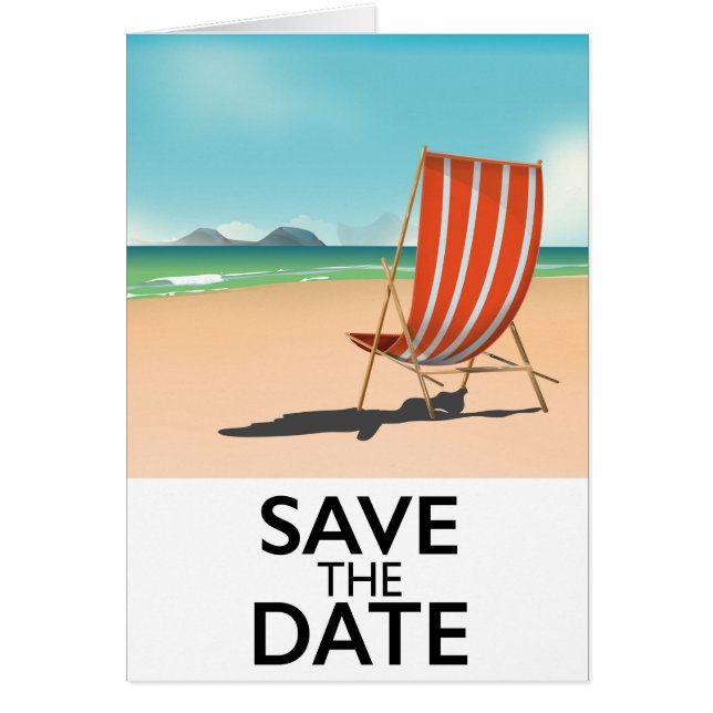 Sauver la date vintage Beach Deckchair (Devant)